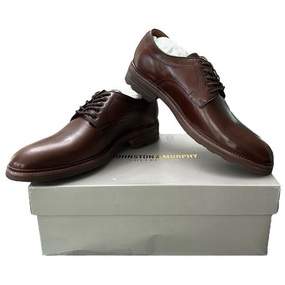 Johnston & Murphy Welch Plain Toe American Full Grain Dress Shoe Euro 46 US 12 - Picture 1 of 13